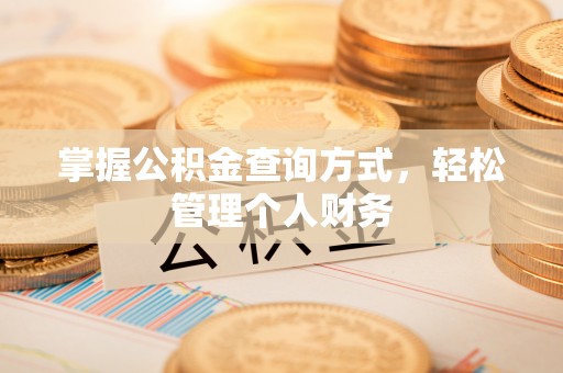 临西掌握公积金查询方式，轻松管理个人财务