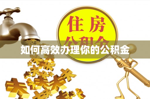 临西如何高效办理你的公积金