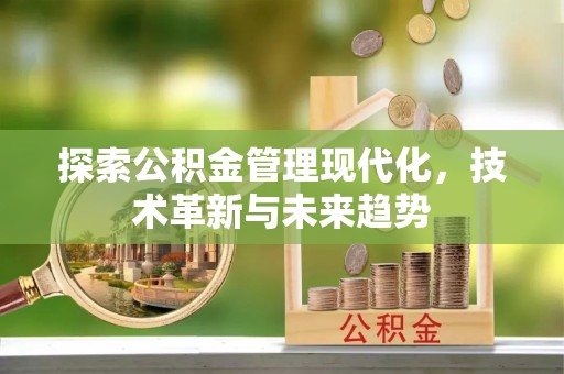 临西探索公积金管理现代化，技术革新与未来趋势