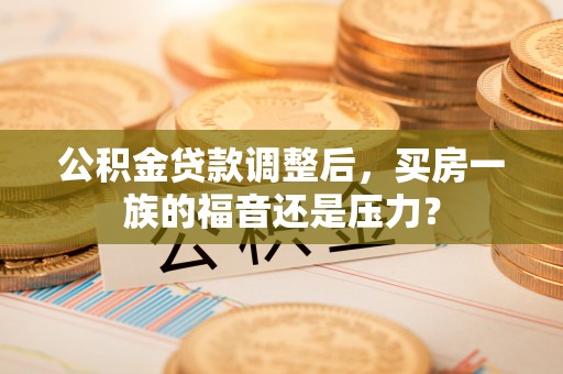临西公积金贷款调整后，买房一族的福音还是压力？