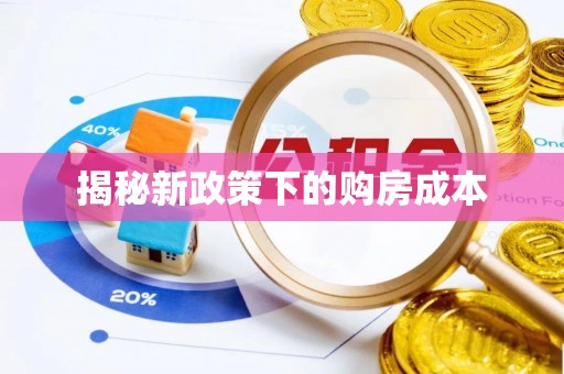临西揭秘新政策下的购房成本