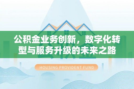 临西公积金业务创新，数字化转型与服务升级的未来之路