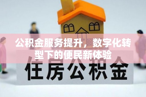 临西公积金服务提升，数字化转型下的便民新体验