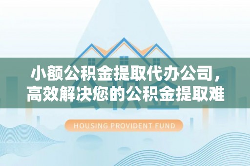 临西小额公积金提取代办公司，高效解决您的公积金提取难题